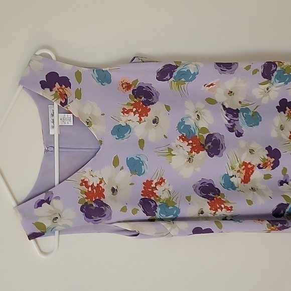 VTG JUDITH HART 1990s Fairycore Lavendar Floral Chiffon Maxi Tank Dress - Picture 2 of 6